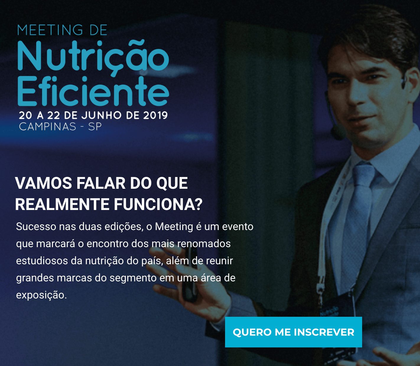 Restam poucas vagas para a 3ª edição do Meeting de Nutrição Eficiente