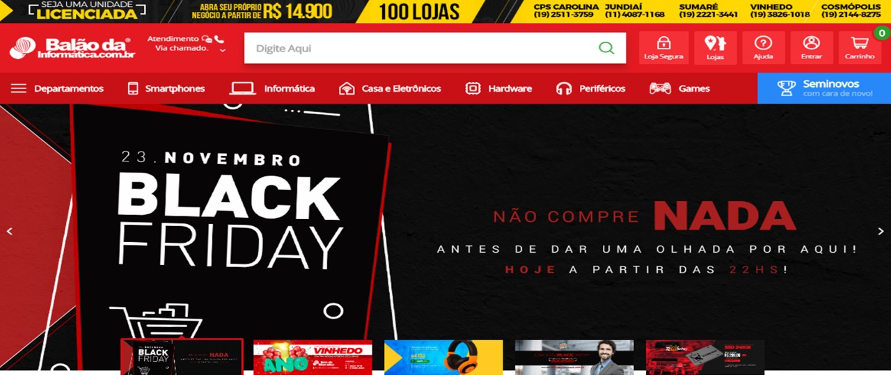 Balão da Informática anuncia suas promoções para a Black Friday 2018